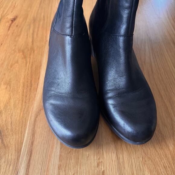 Dansko Celestine Tall Leather Boot Black Burnished Nubuck Size 40 US 9.5-10 - Picture 8 of 13